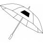 Aluminiowy parasol OBSERVER, transparentny